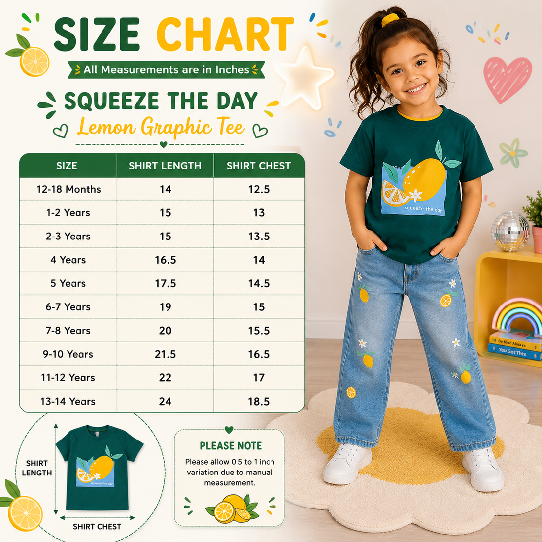 Squeeze the Day Lemon Graphic Tee