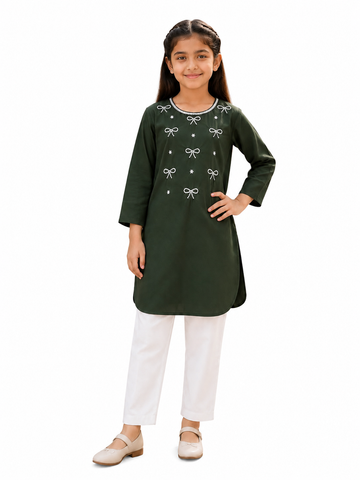 Emerald Bow Co-Ord Set – Green