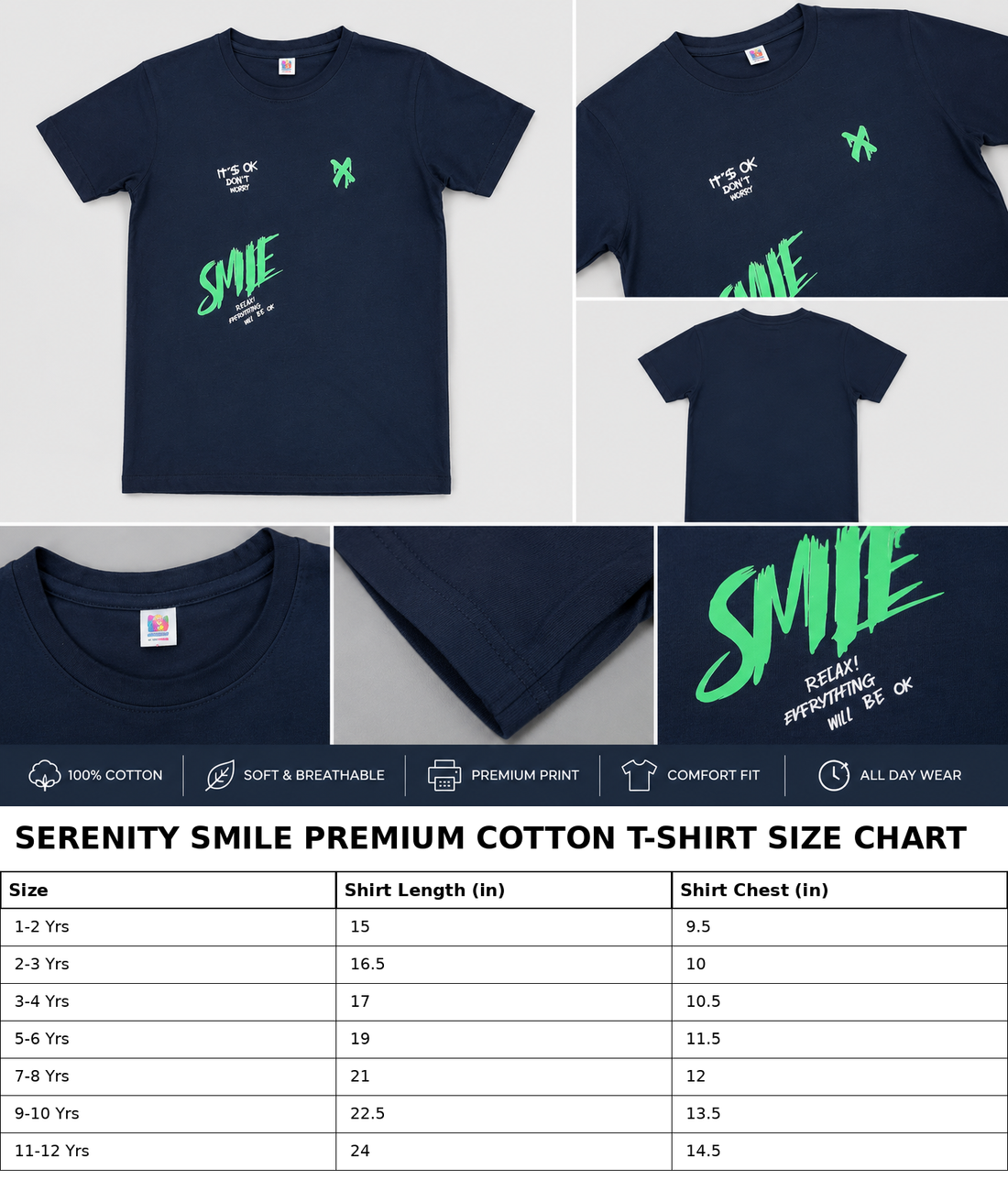 Midnight Smile Cotton T-Shirt