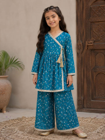 Little Fleur Floral Lawn Co-ord Set for Girls – Premium Lawn Cotton